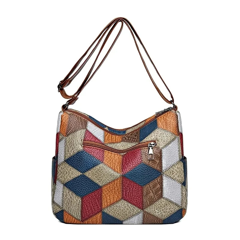 Brielle™ | Patchwork Shoulder Bag