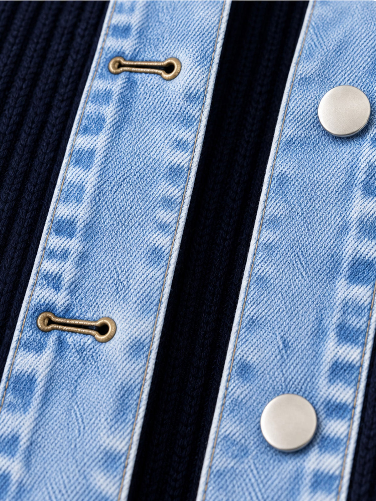 Madison™ | Denim-Trim Ribbed Knit Jacket