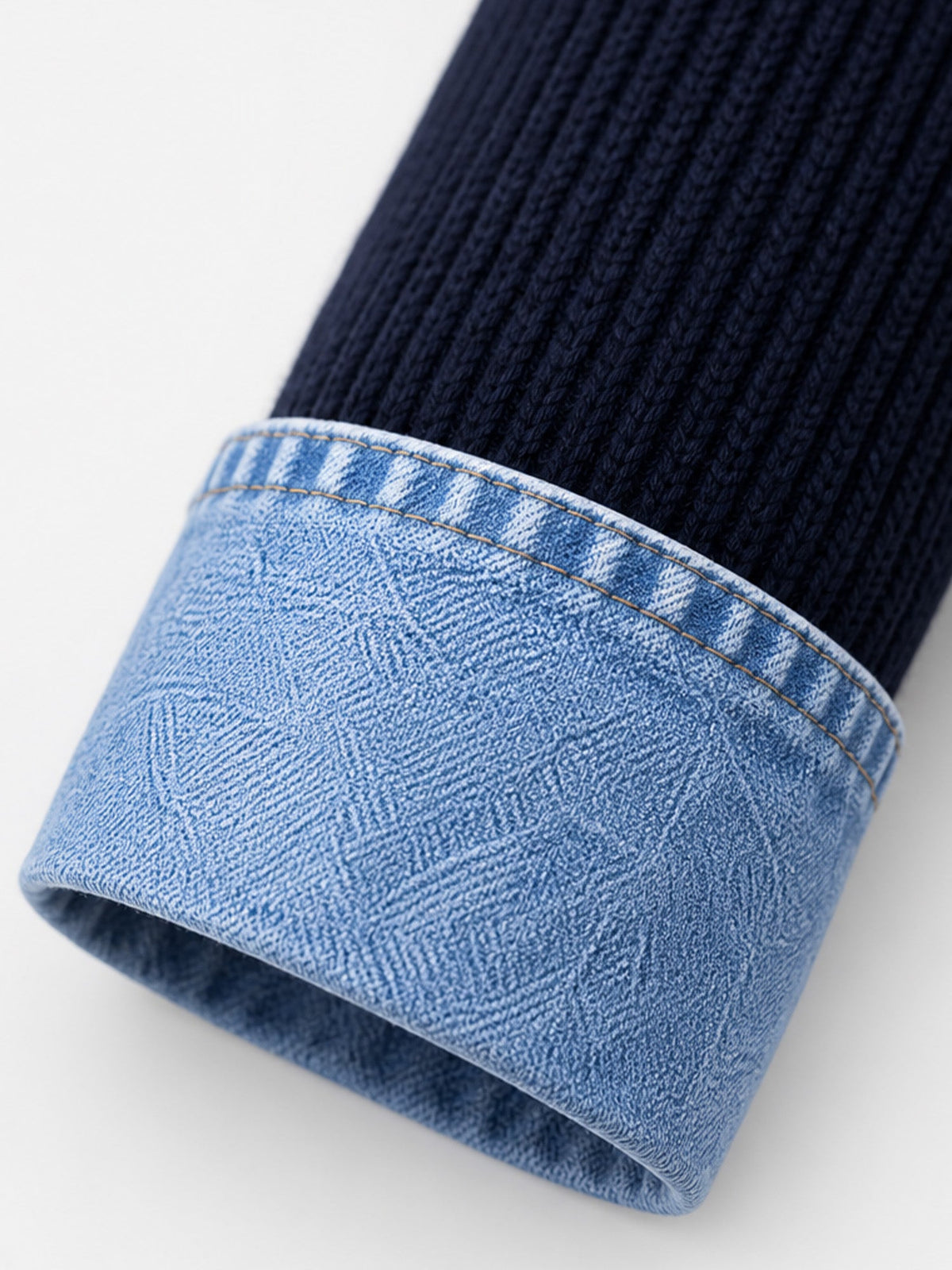 Madison™ | Denim-Trim Ribbed Knit Jacket