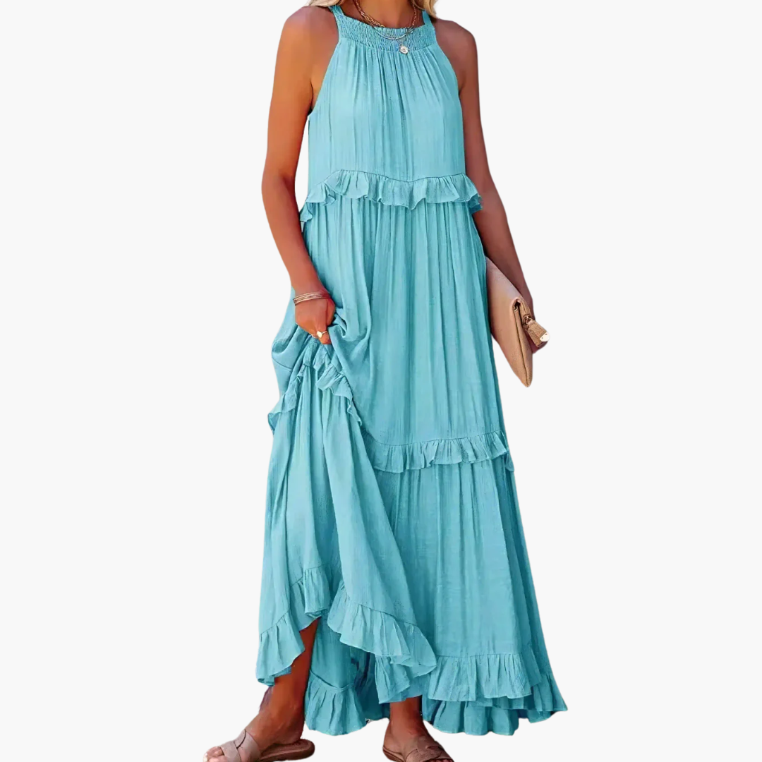 Joanna | Ruffle Breeze Maxi Dress