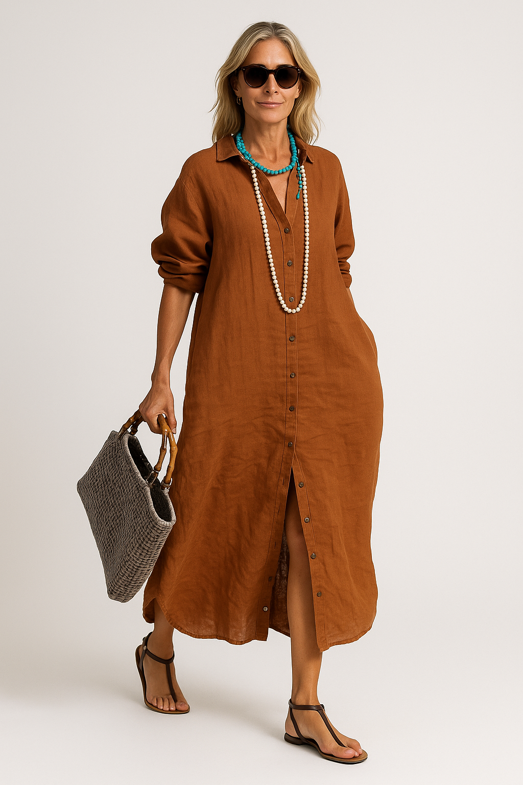 Lena - Linen oversized dress