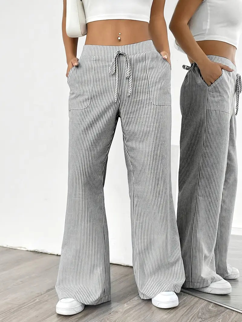 Karina | Striped Wide-Leg Pants for Women | Smart Casual