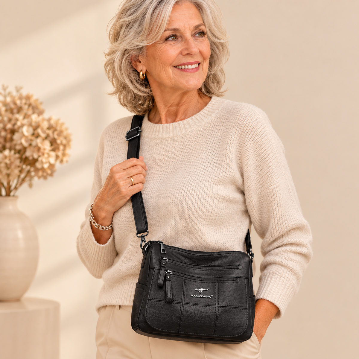 Women’s Multi-Pocket Crossbody Shoulder Bag