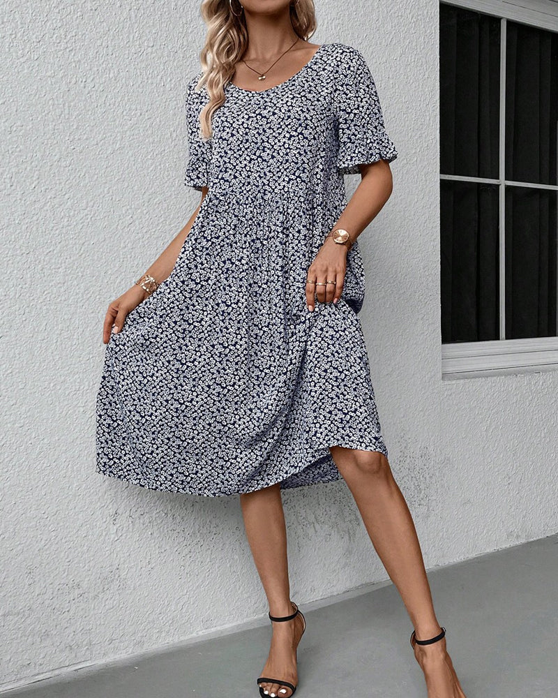 Gia – Elegant Floral Midi Dress