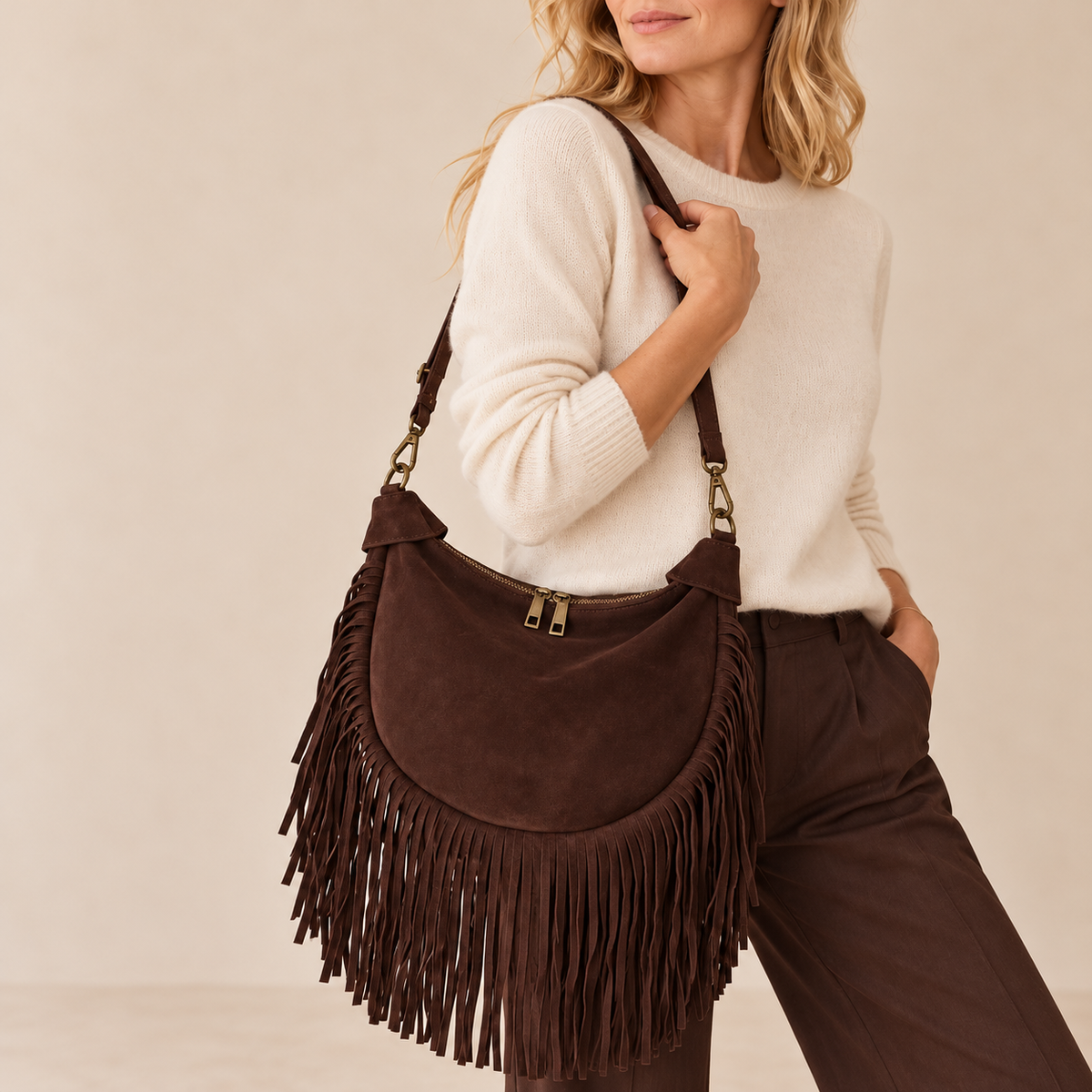 Romy™ | Suede Fringe Bag