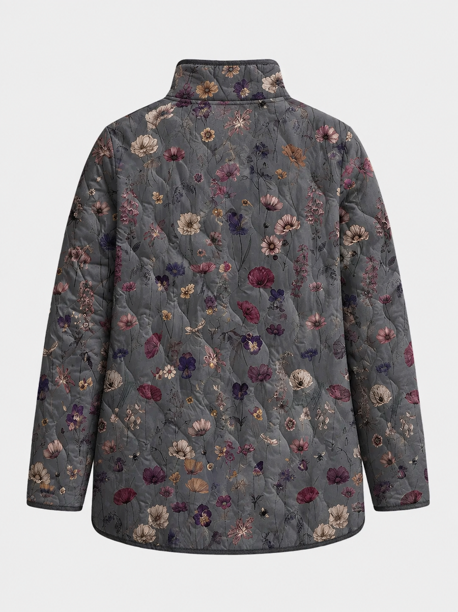Niva | Vintage Floral Print Quilted Jacket
