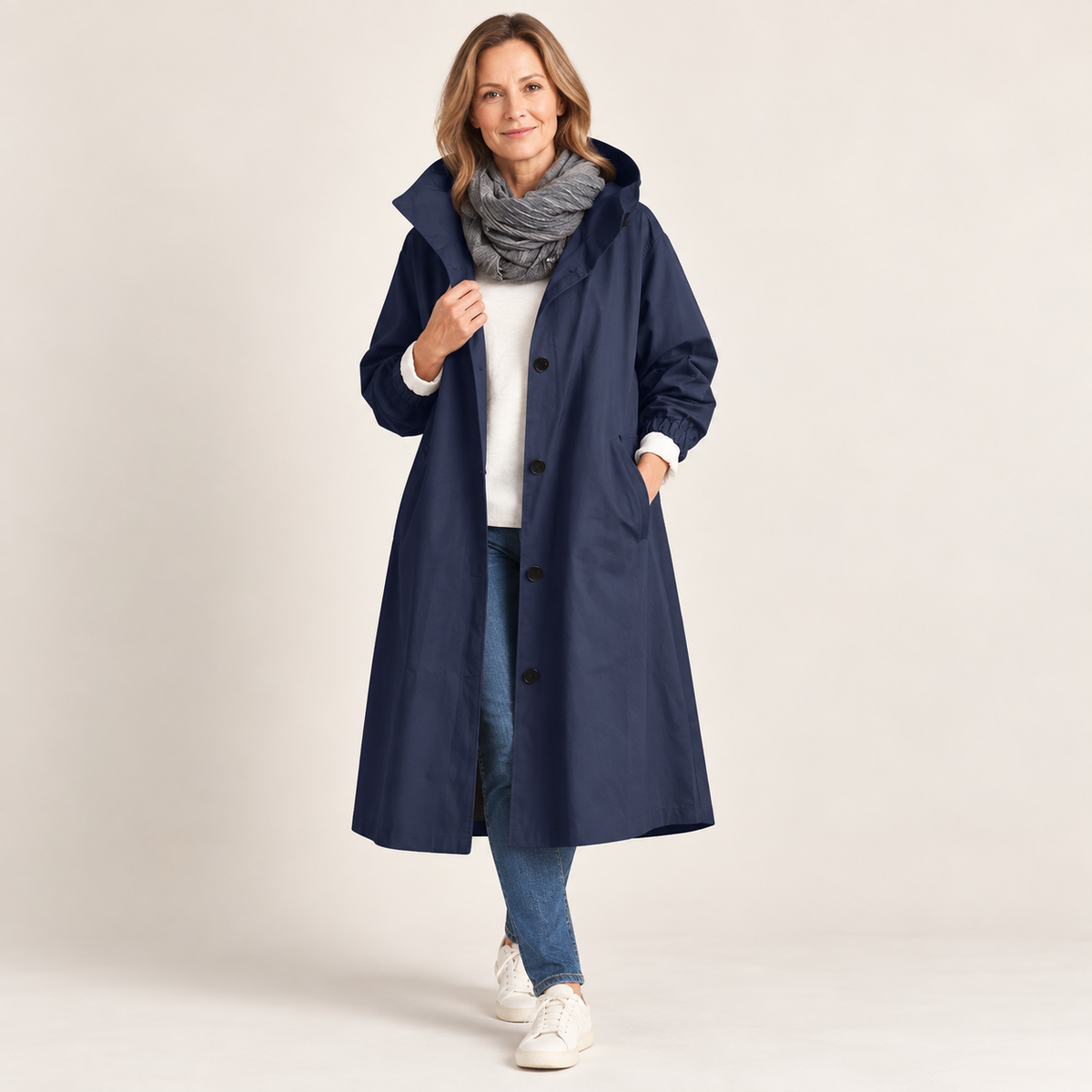 Wendy™ | Long Hooded Trench Coat