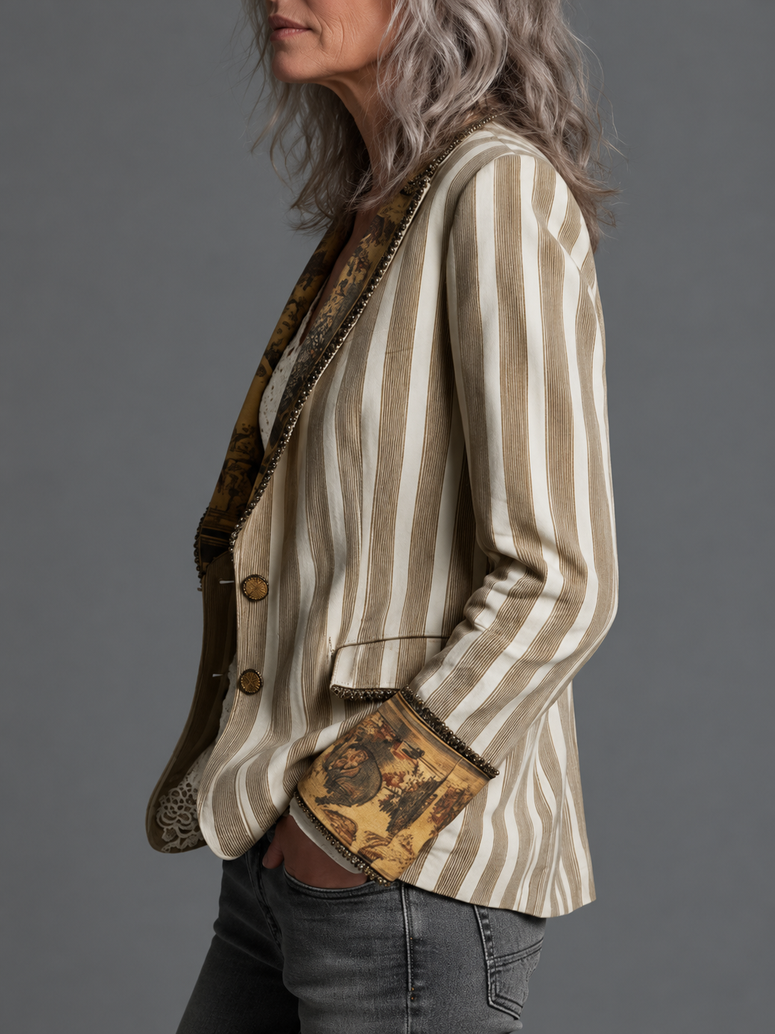 Sienna™ | Striped Boho Blazer