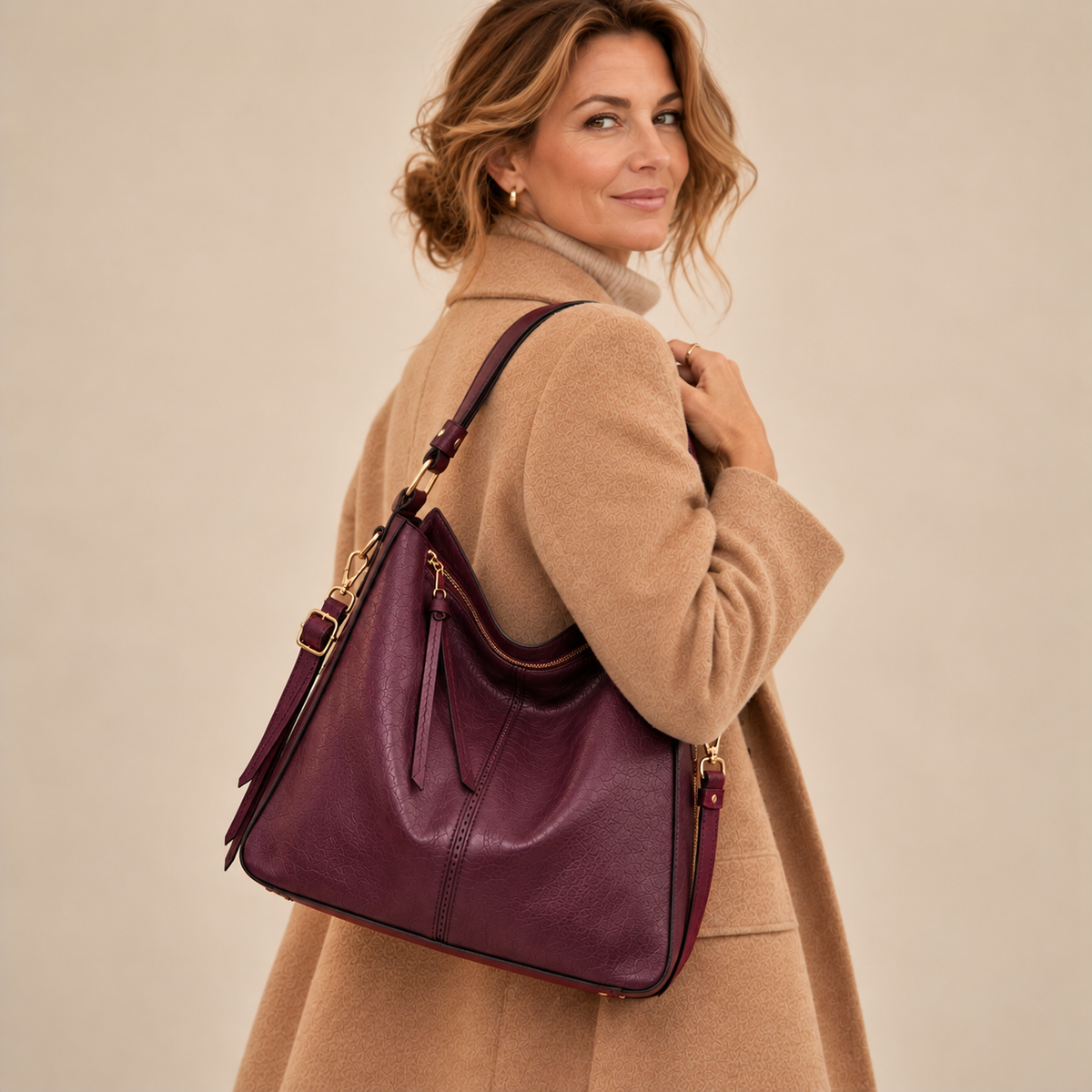 Harper™ | Leather Hobo Bag + Free Pouch Wallet