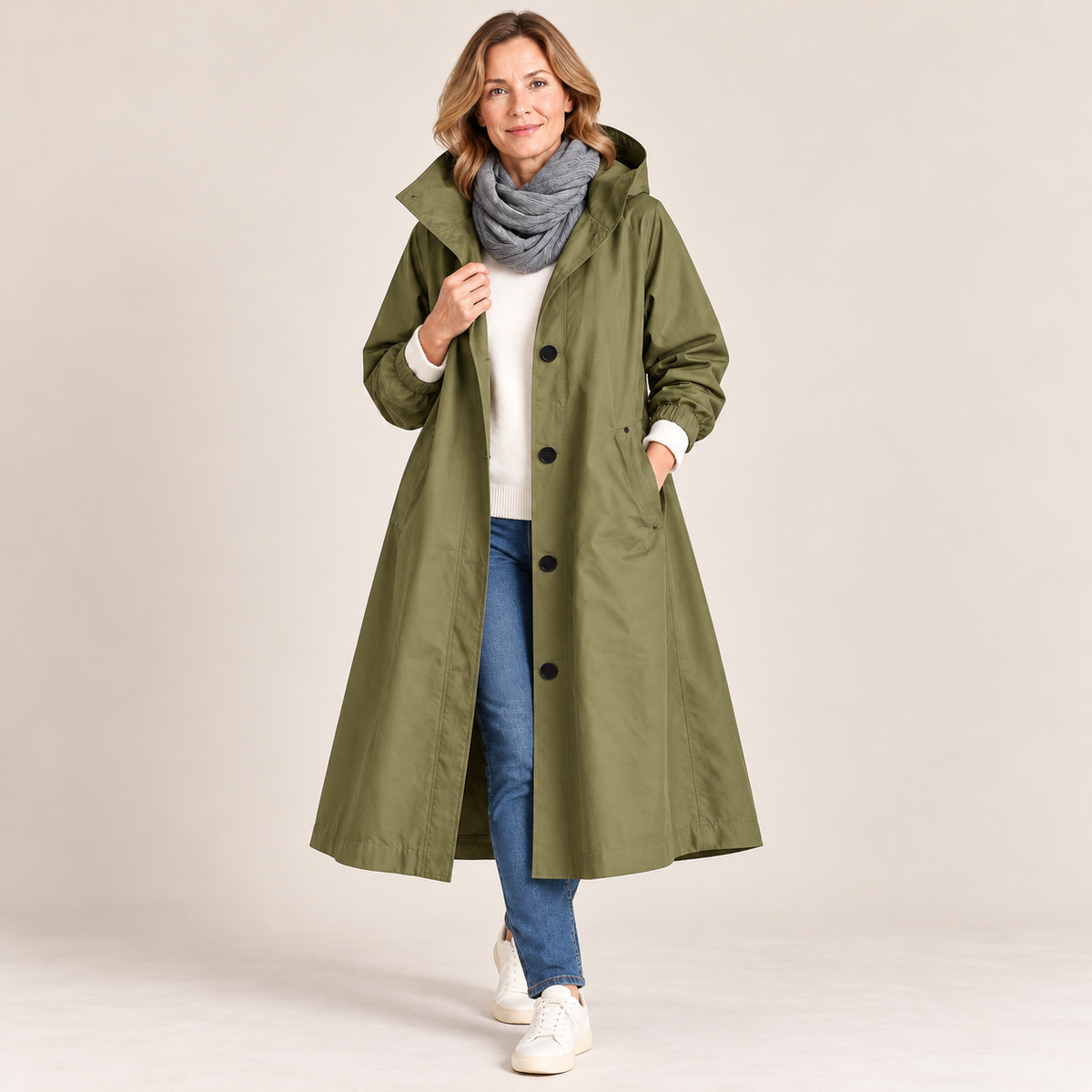 Wendy™ | Long Hooded Trench Coat