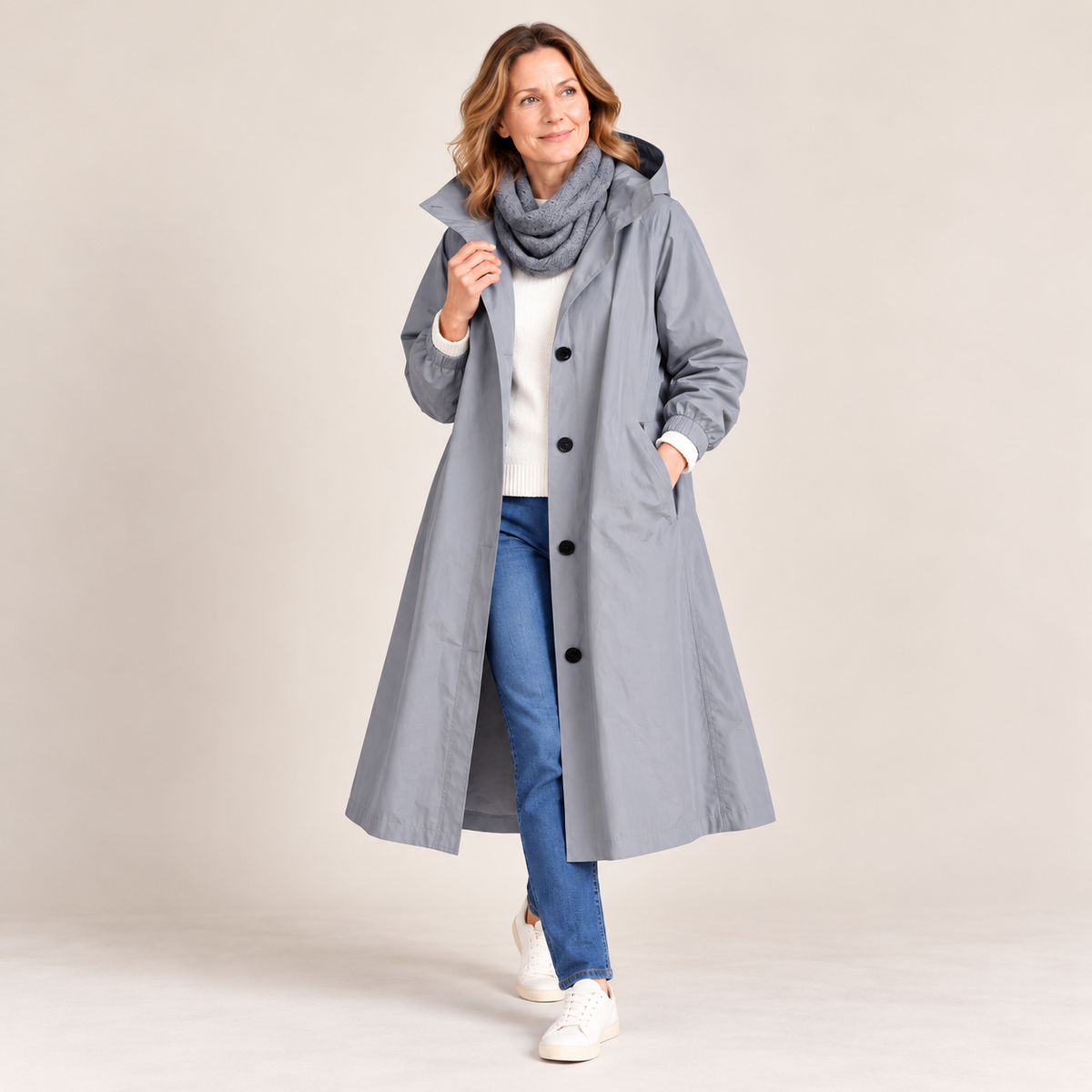 Wendy™ | Long Hooded Trench Coat