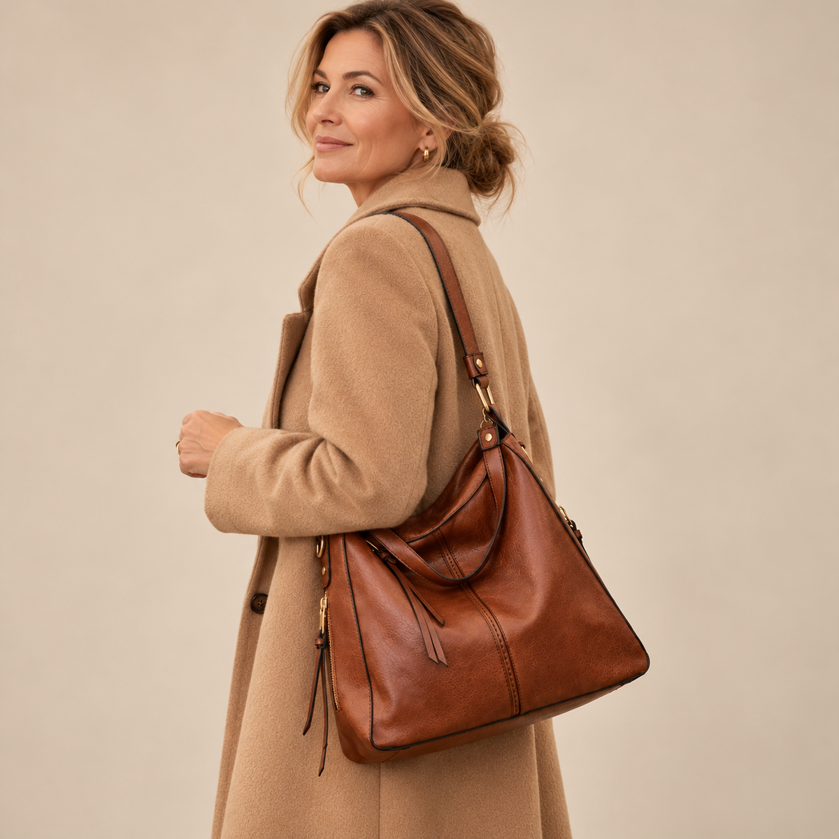 Harper™ | Leather Hobo Bag + Free Pouch Wallet