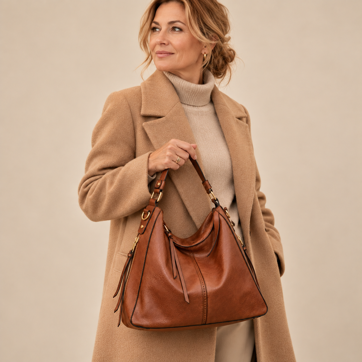 Harper™ | Leather Hobo Bag + Free Pouch Wallet