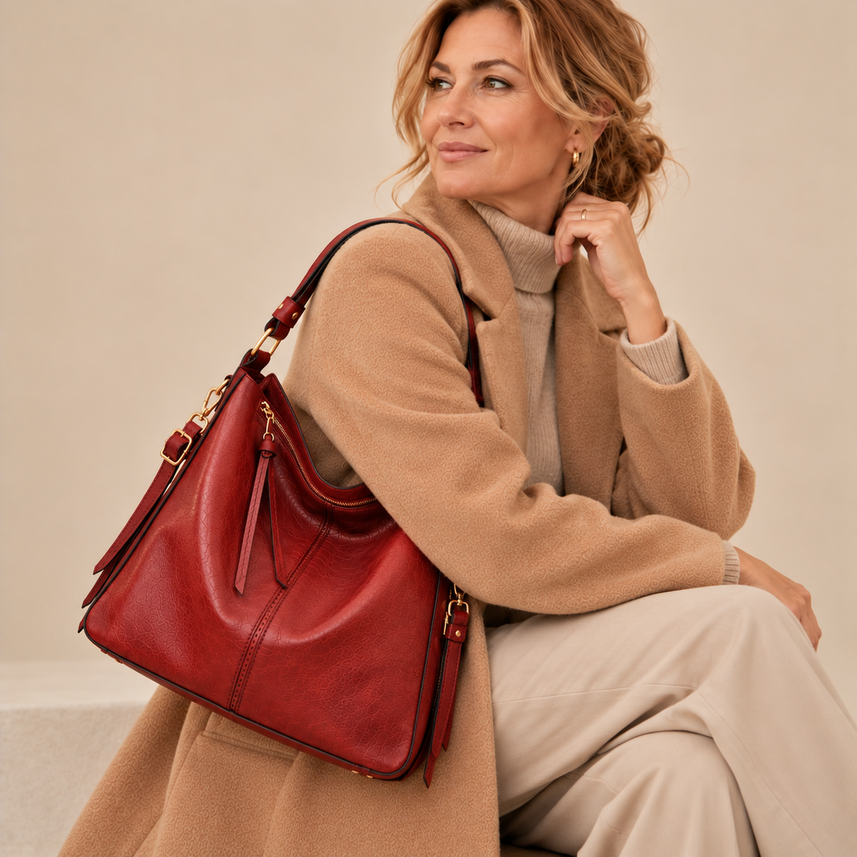 Harper™ | Leather Hobo Bag + Free Pouch Wallet