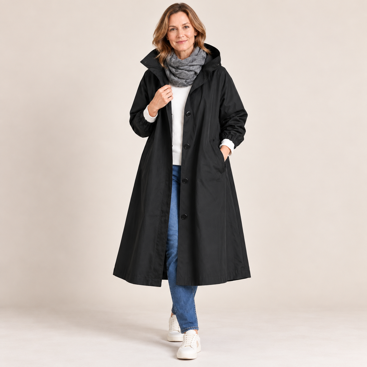 Wendy™ | Long Hooded Trench Coat