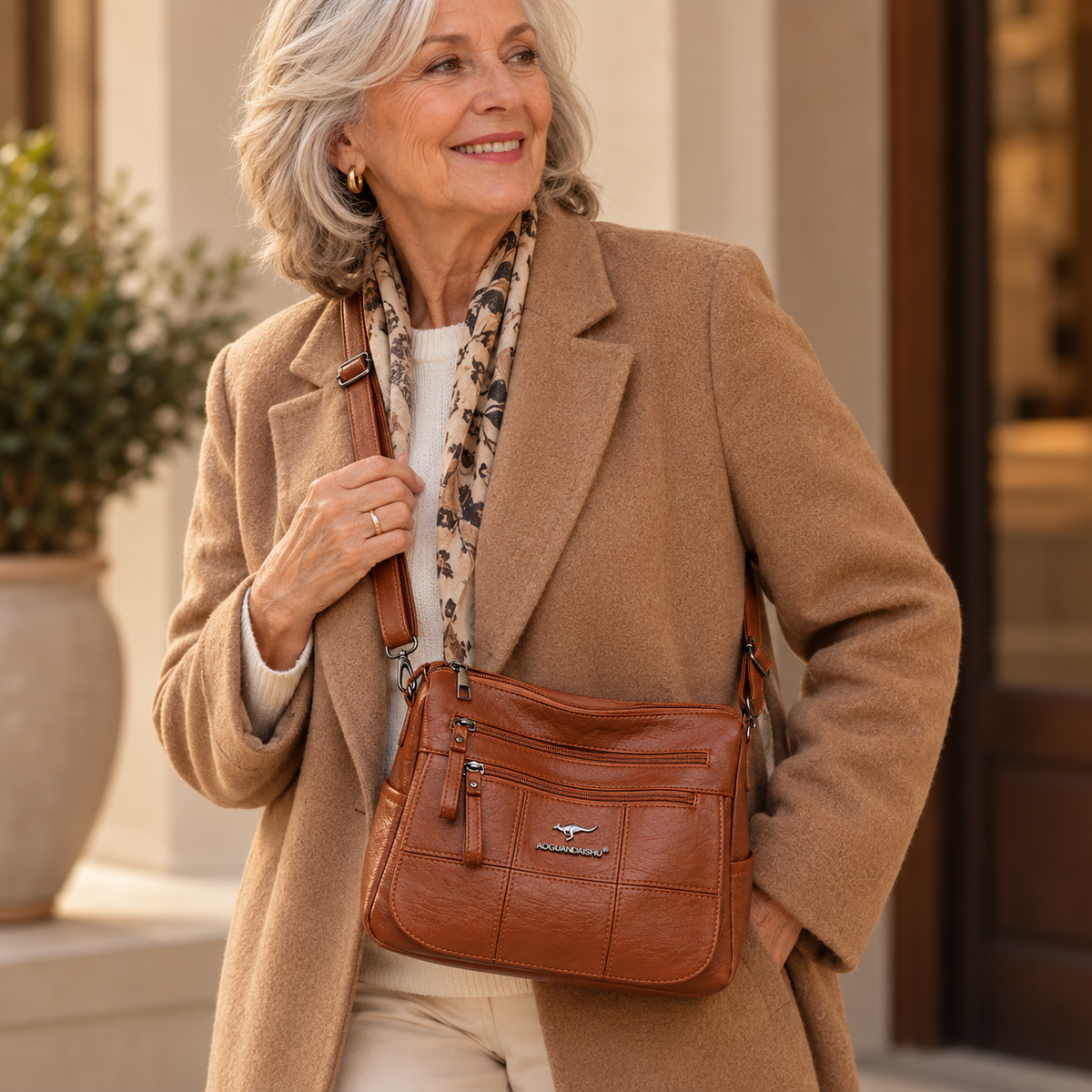 Women’s Multi-Pocket Crossbody Shoulder Bag