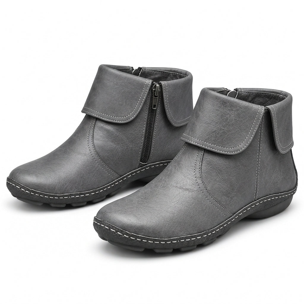 Colette™ | Comfortable Zip-Up Ankle Boots