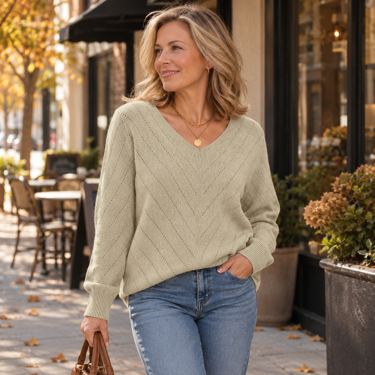 Marlene™ | V-Neck Knit Sweater
