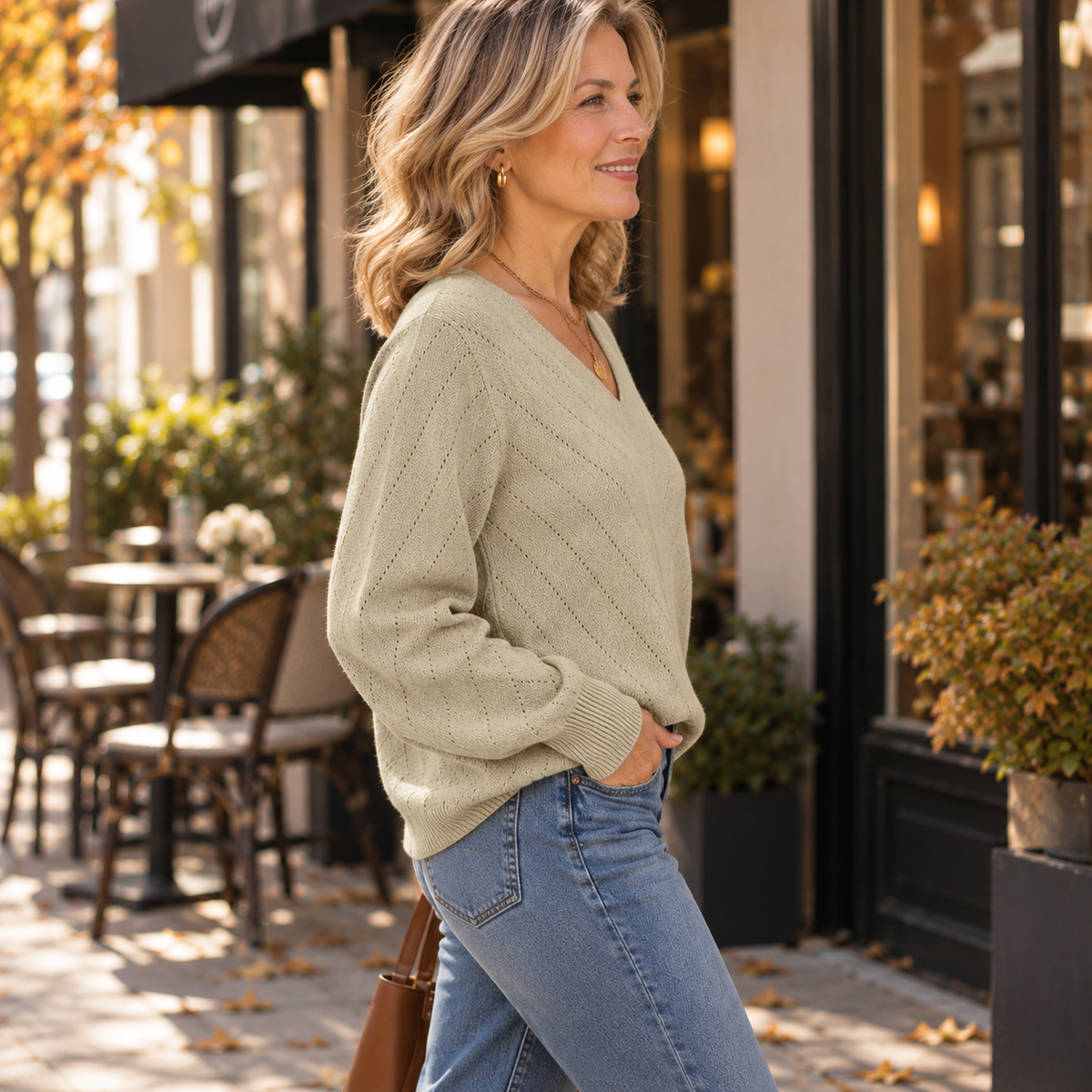 Marlene™ | V-Neck Knit Sweater