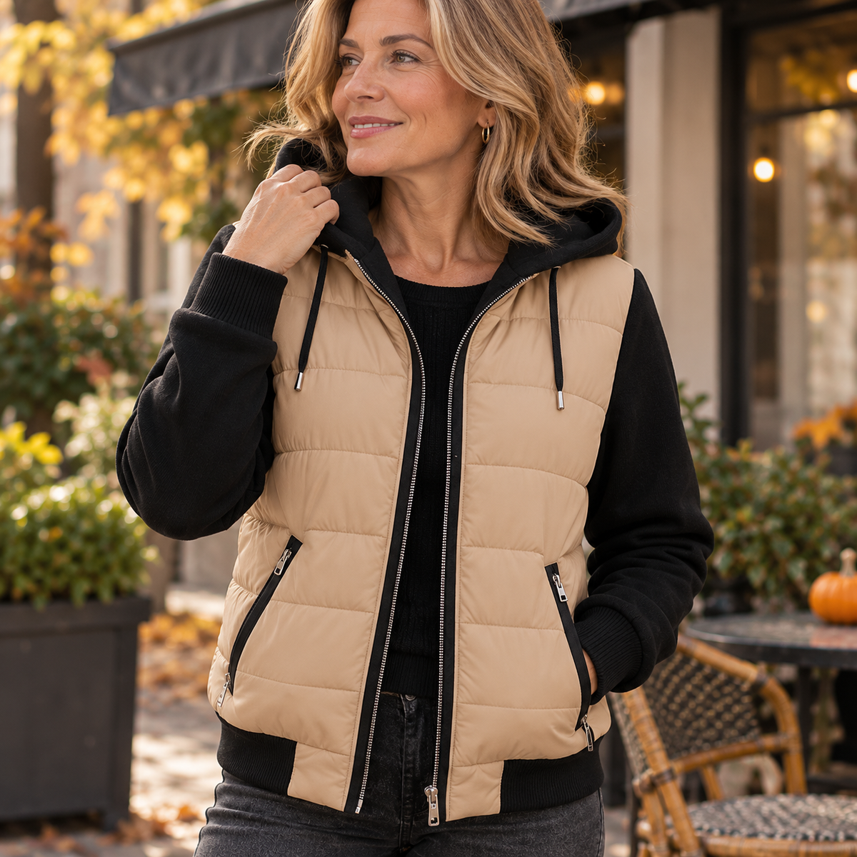 Marlene™ | Color-Block Quilted Jacket