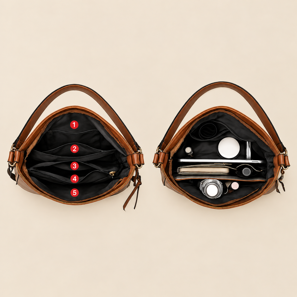 Harper™ | Leather Hobo Bag + Free Pouch Wallet