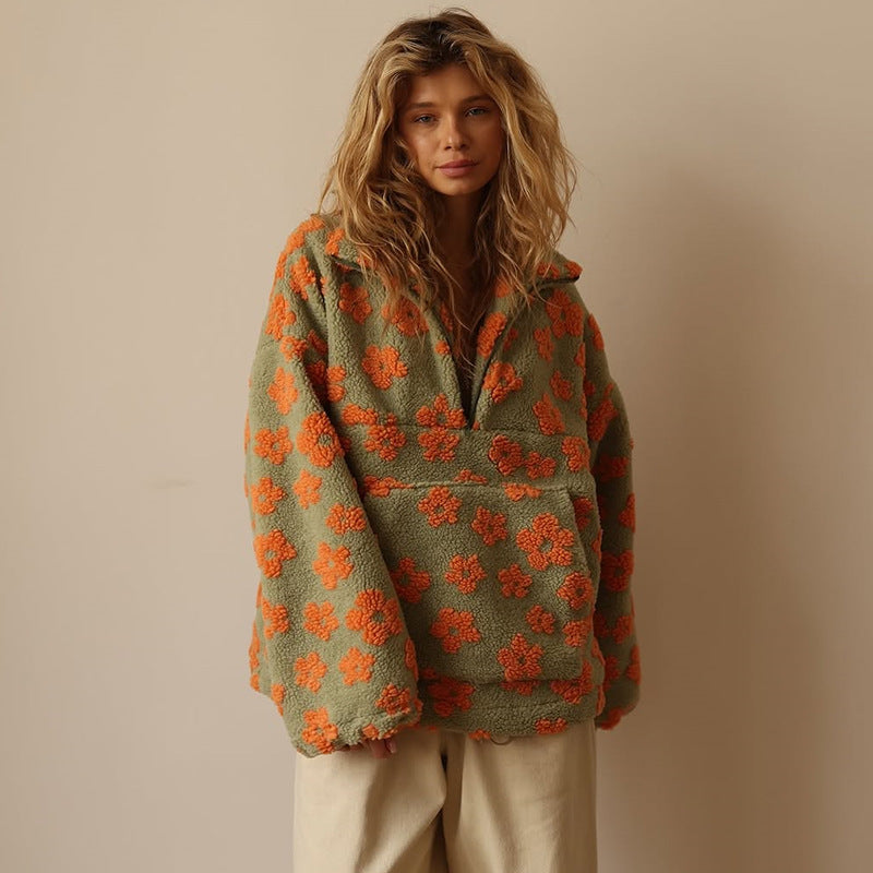 Masie - Bloom Fleece with Floral Details