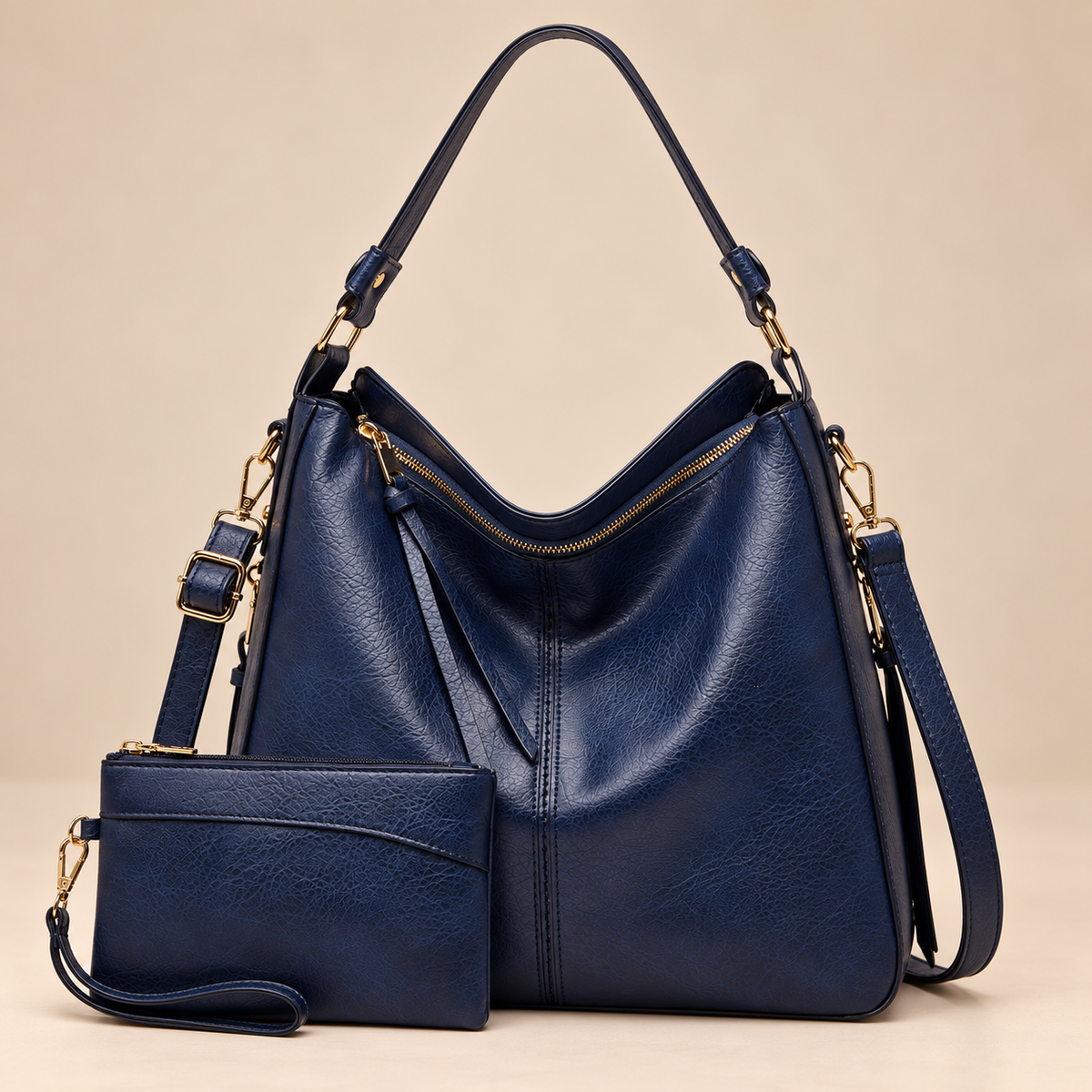 Harper™ | Leather Hobo Bag + Free Pouch Wallet