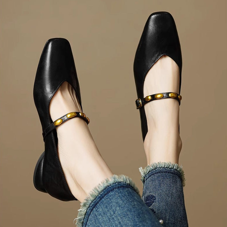 Elodie | Genuine Leather Flats