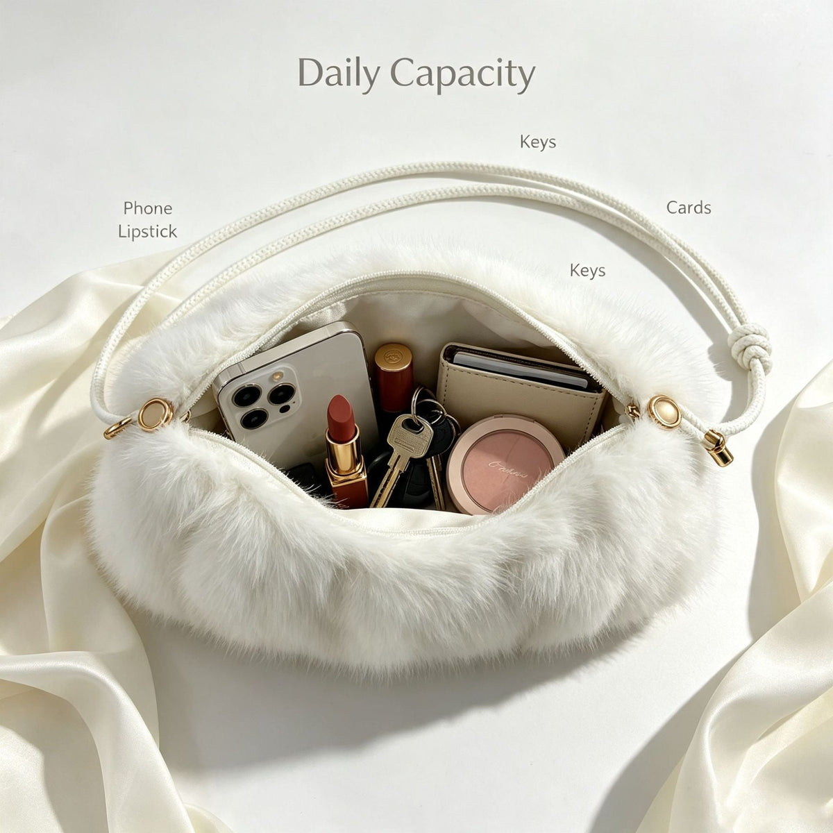 Mila™ | Fluffy Faux Fur Shoulder Bag