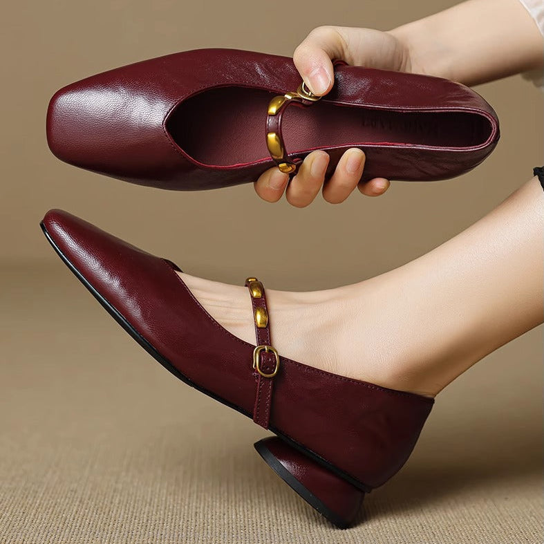 Elodie | Genuine Leather Flats
