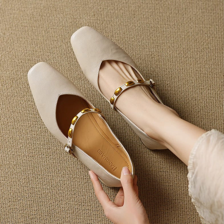 Elodie | Genuine Leather Flats