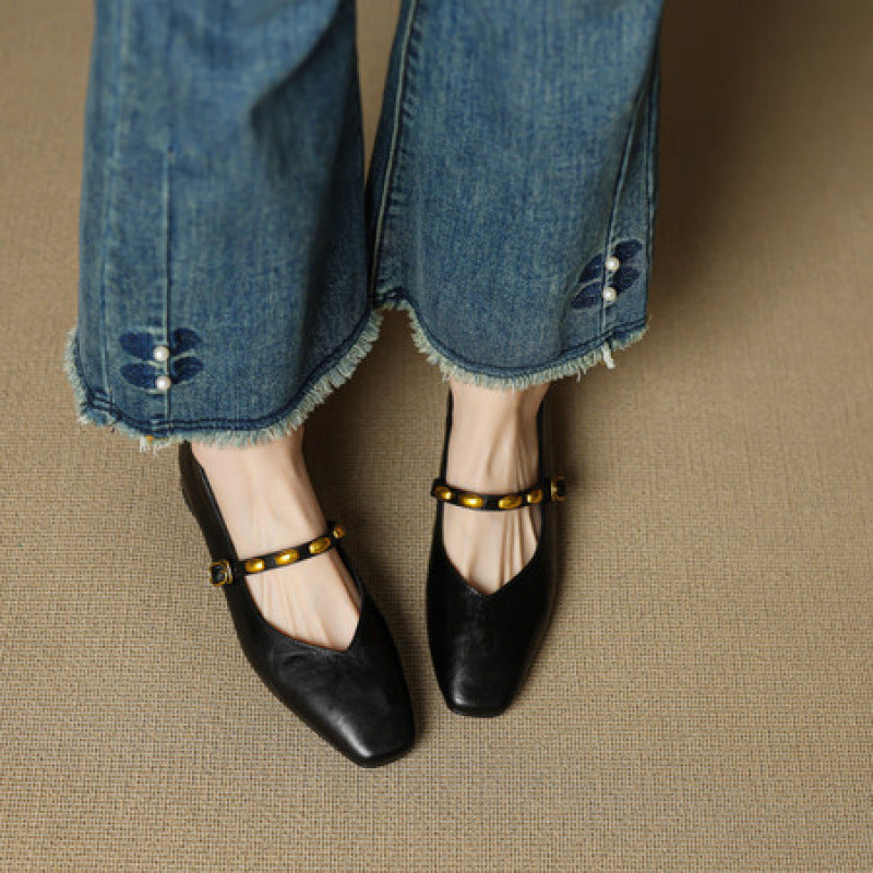 Elodie | Genuine Leather Flats