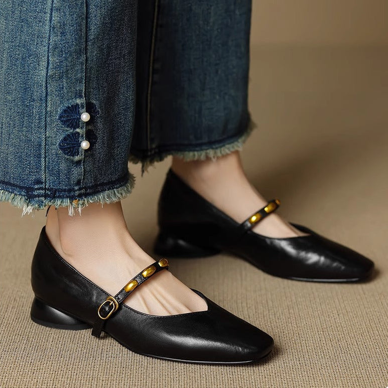Elodie | Genuine Leather Flats
