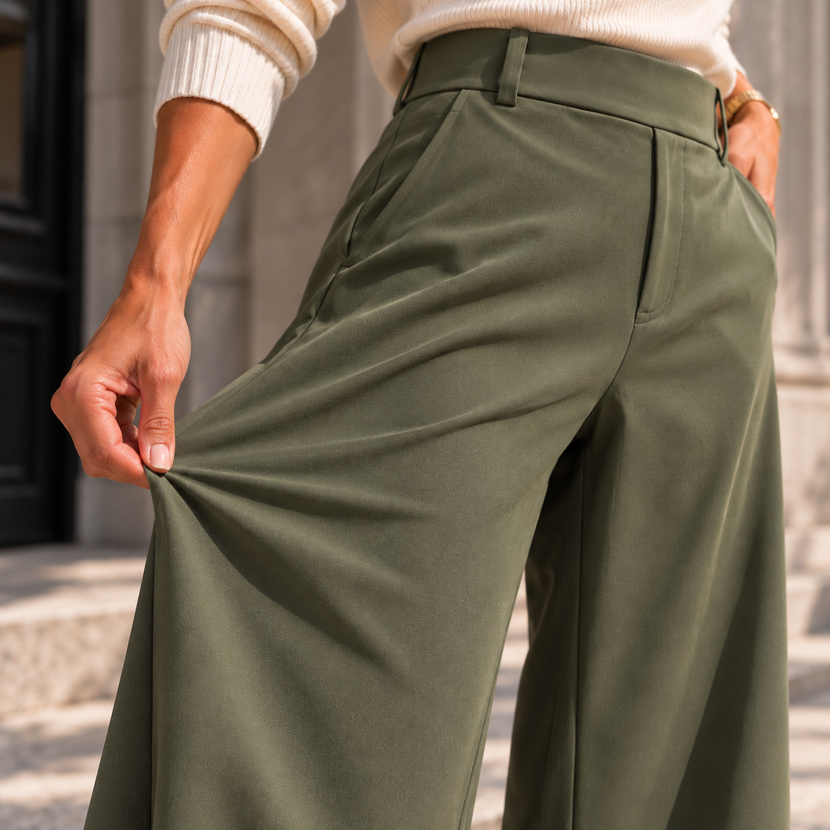 Avery™ | Classic High-Waisted Stretch Pants