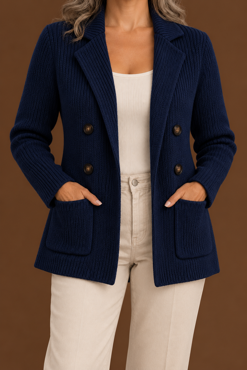 Lauren™ | Double-Breasted Knit Jacket
