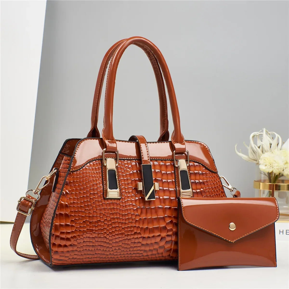 Vian | Leather Bag and Wallet Set