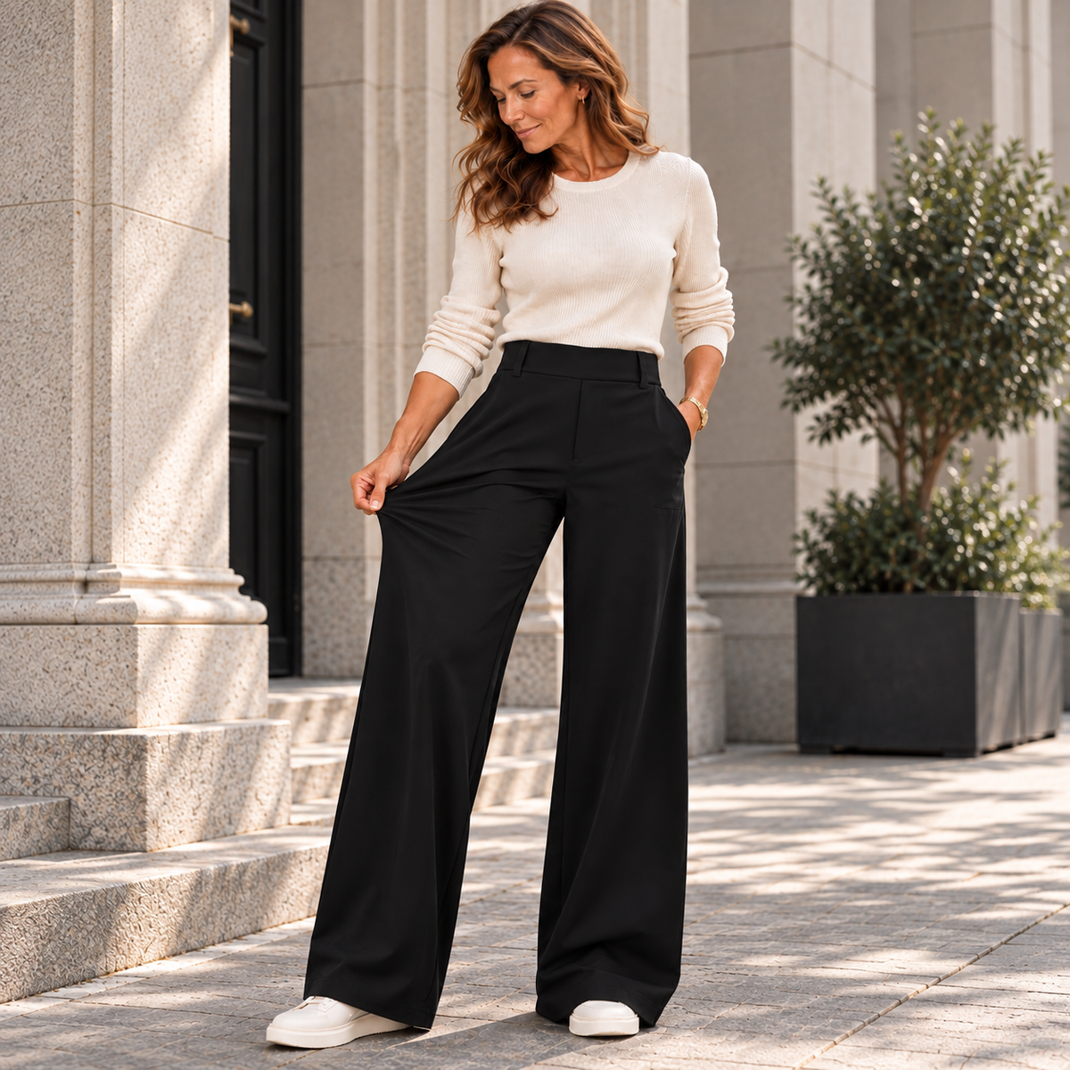 Avery™ | Classic High-Waisted Stretch Pants
