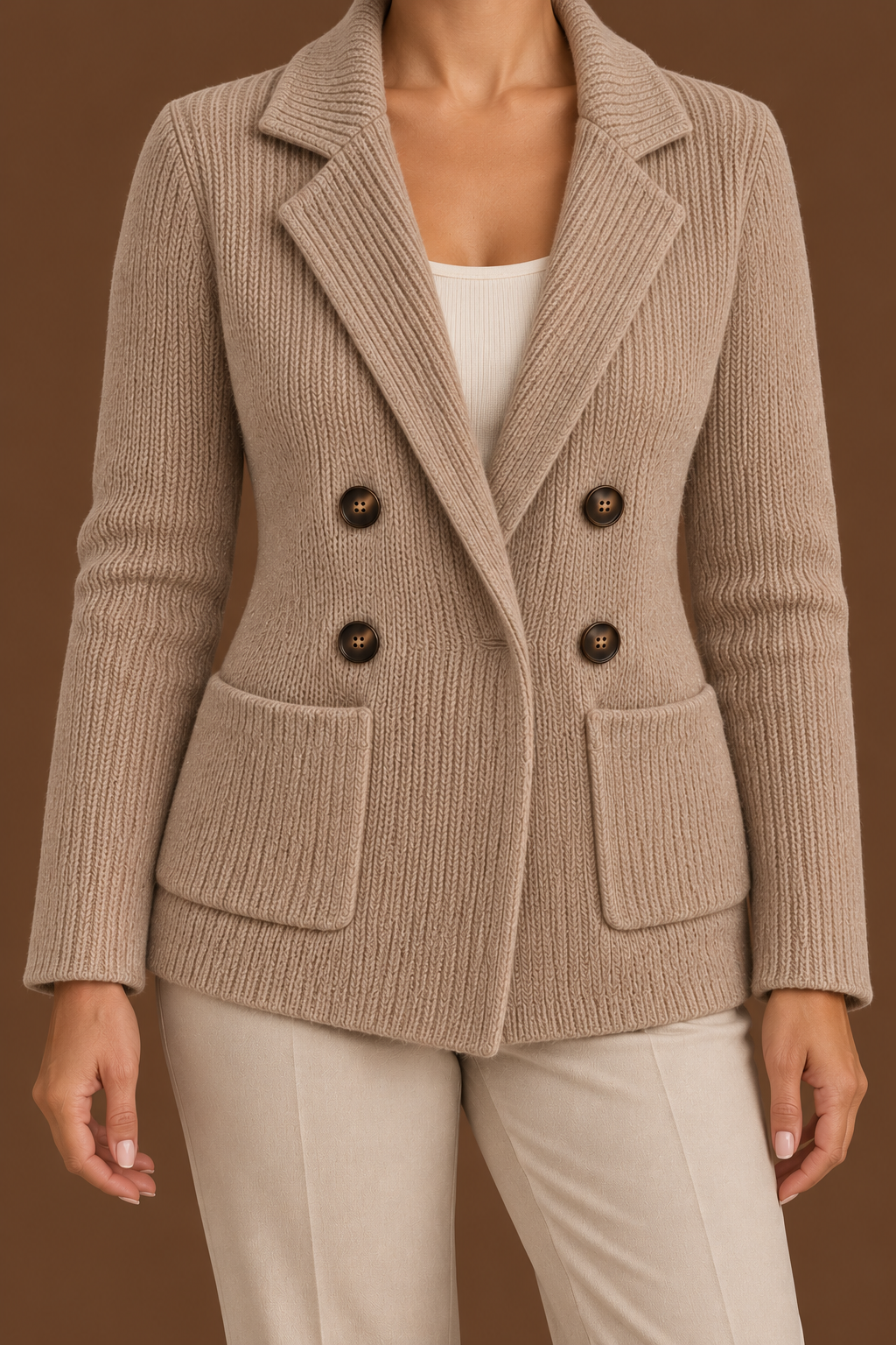 Lauren™ | Double-Breasted Knit Jacket