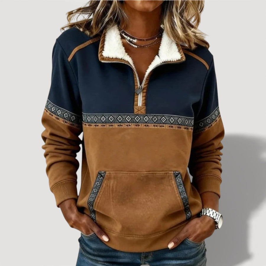 Charrie - Cozy Half-Zip Sweater