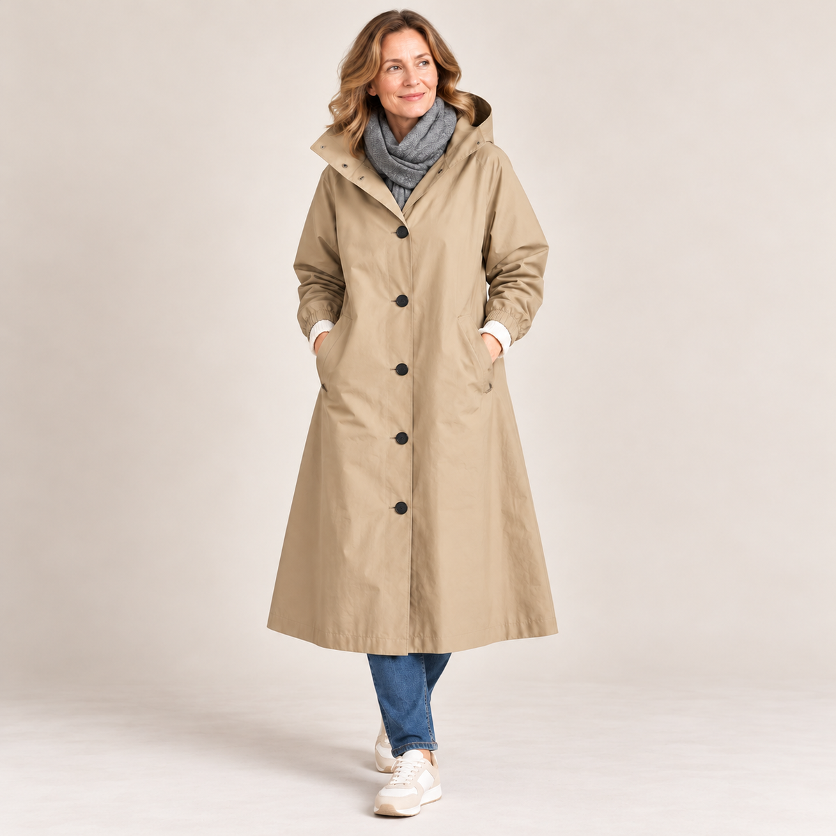 Wendy™ | Long Hooded Trench Coat
