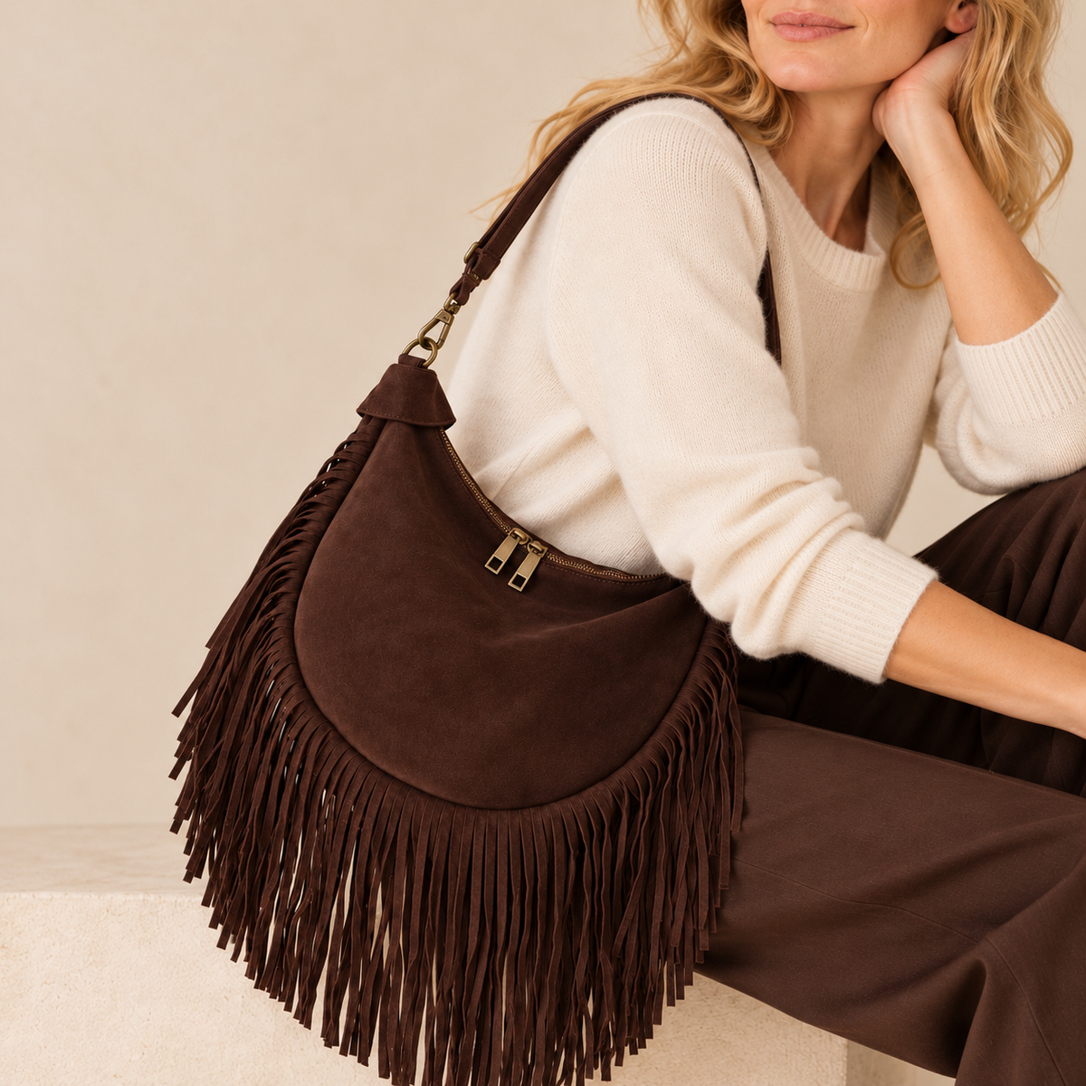 Romy™ | Suede Fringe Bag