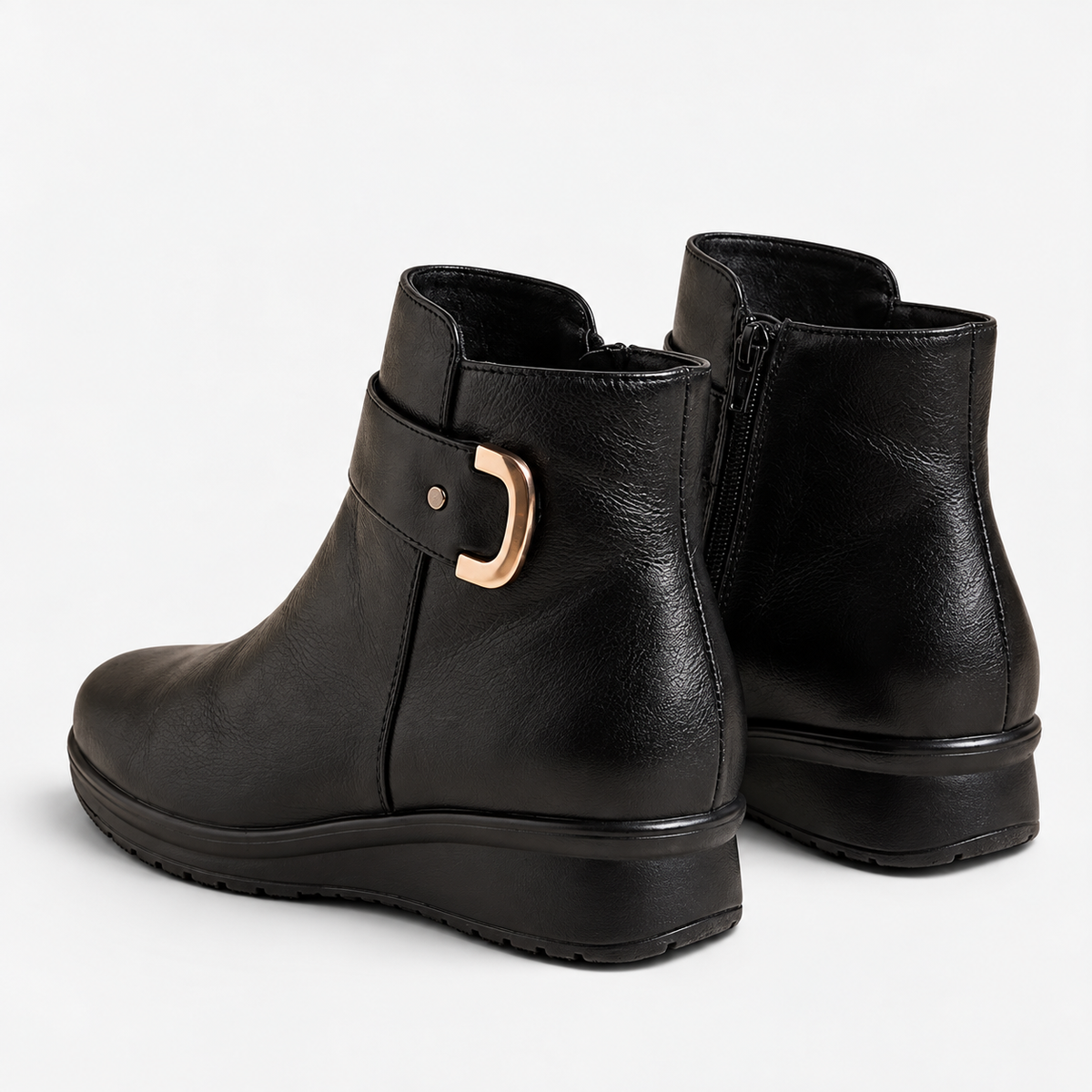 Clementine™ | Side-Zip Buckle Strap Ankle Boots