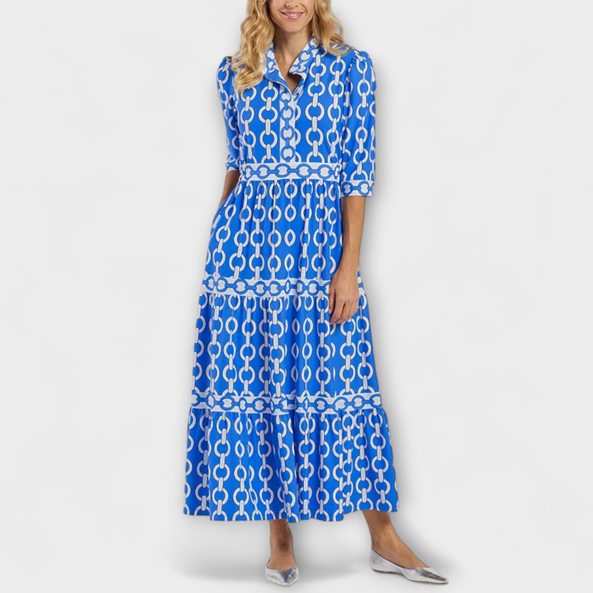 Elvira – Midi Dress with Chain Pattern