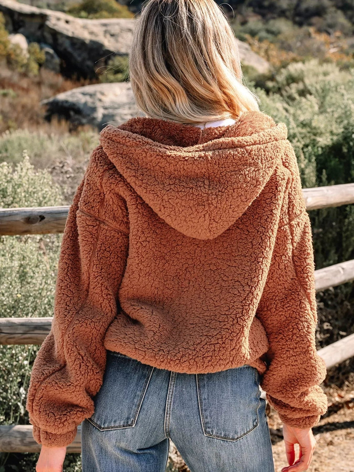 Aileen | Oversized Teddy Zip-Up Jacket for Women