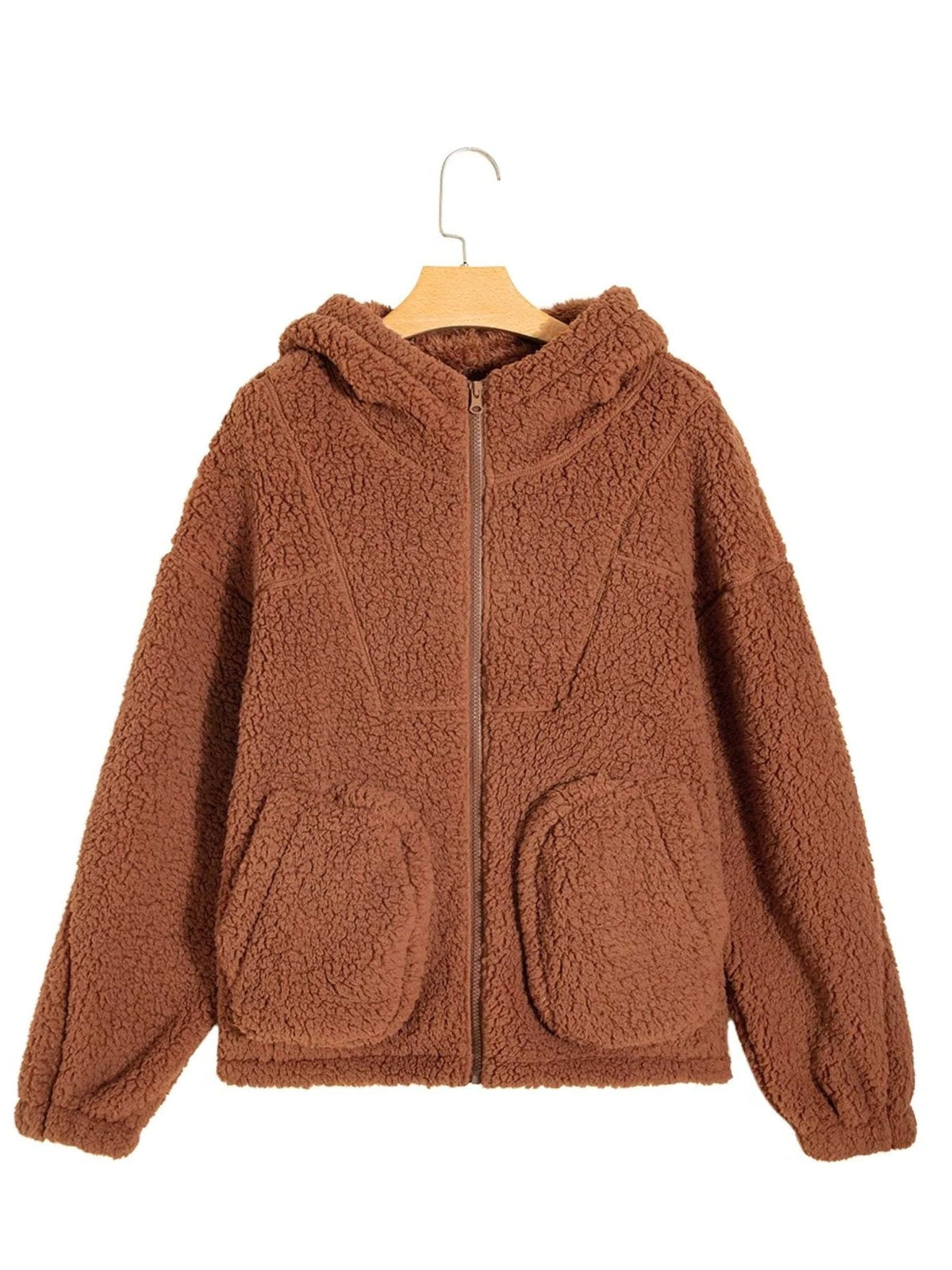 Aileen | Oversized Teddy Zip-Up Jacket for Women