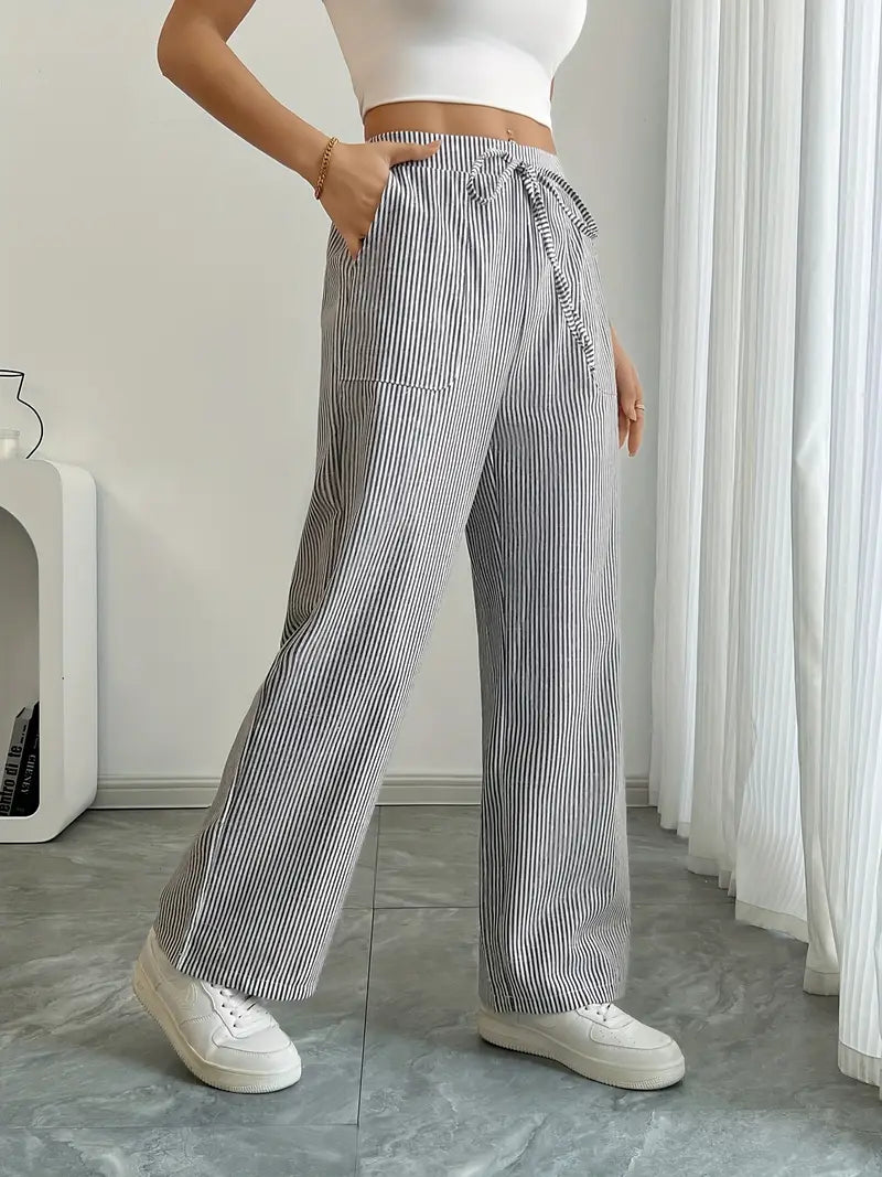 Karina | Striped Wide-Leg Pants for Women | Smart Casual