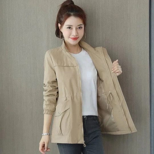 Cara | Zip-Up Windbreaker Jacket with Drawstring for Women