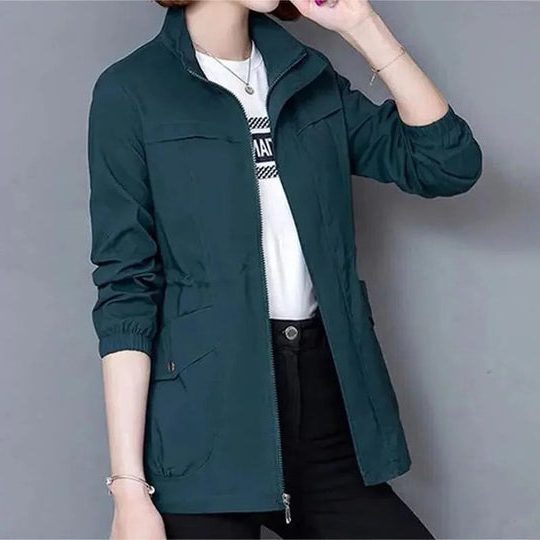 Cara | Zip-Up Windbreaker Jacket with Drawstring for Women