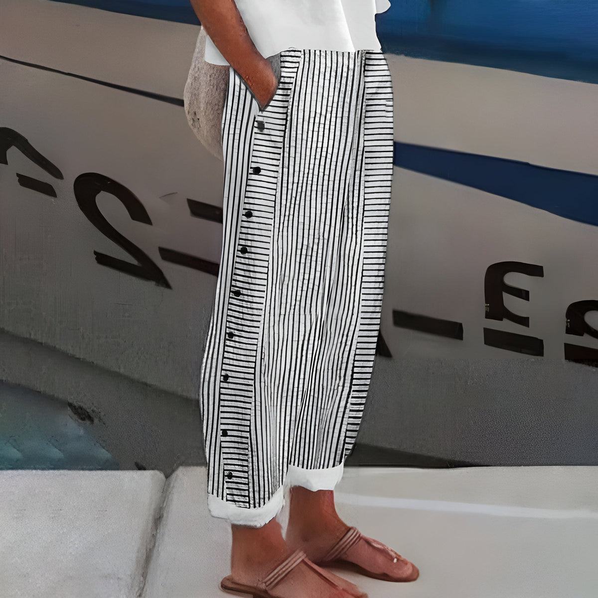 The Roselle Button Pants