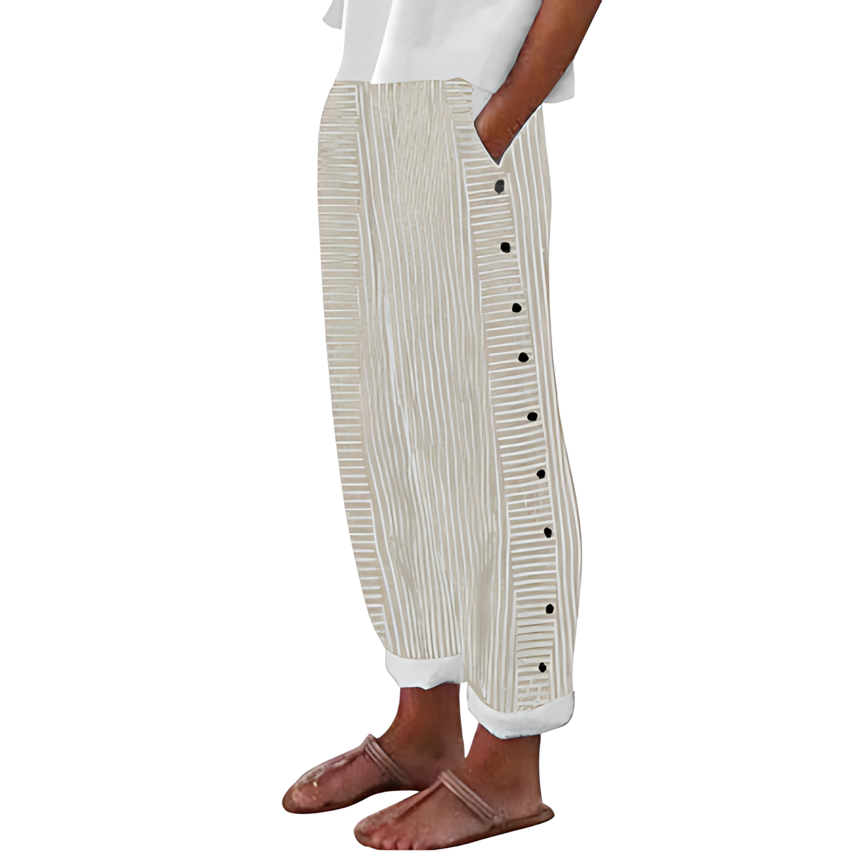 The Roselle Button Pants